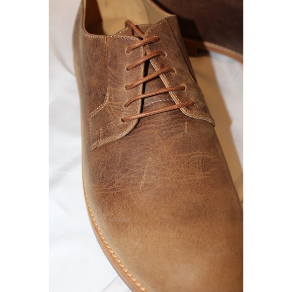 NISOLO MEN'S REY OXFORD LEATHER DRESS SHOES TOBACCO BROWN SZ 11.5 NIB 228 - Picture 2 of 5